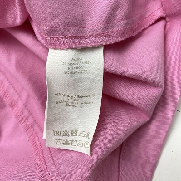 Boden Helena Pink Chino Short Dress Sleeveless Knee Length V Neck  Women's 12R - Picture 9 of 10